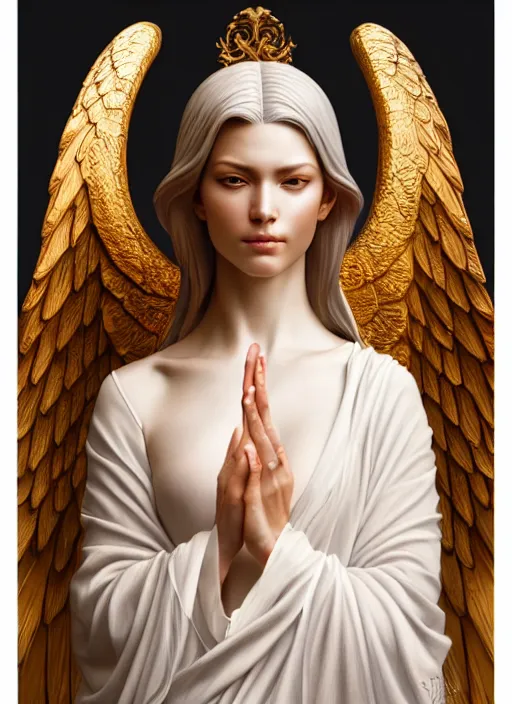 Image similar to photo of a purifying angel in the style of stefan kostic, realistic, sharp focus, 8k high definition, insanely detailed, intricate, elegant, art by stanley lau and artgerm