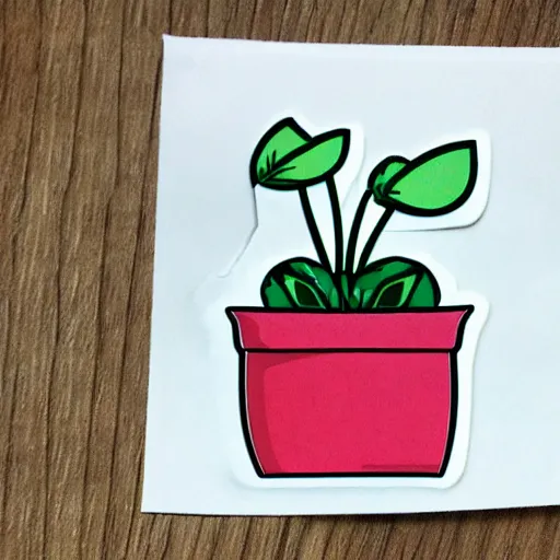 Image similar to cute sentient plant sticker