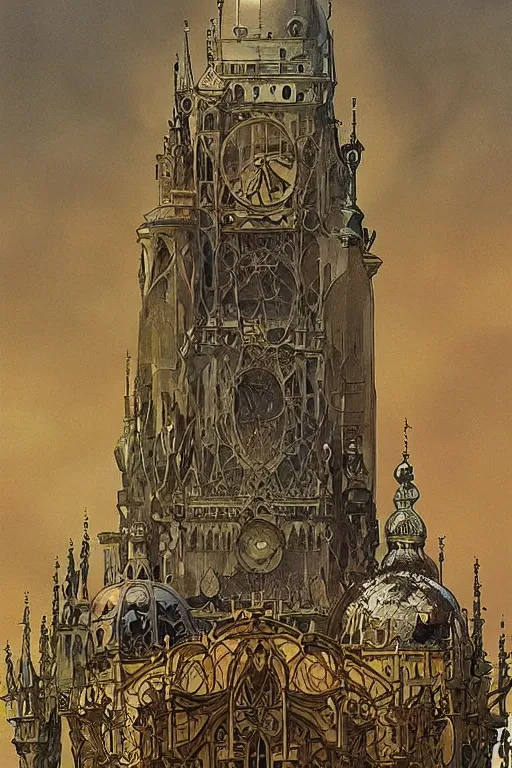 Image similar to a large bell jar covering a tiny model of a city resembling prague, paris, and venice. intricate, elegant, highly detailed, digital painting, artstation, concept art, smooth, sharp focus, colored illustration for tattoo, art by krenz cushart and artem demura and alphonse mucha,