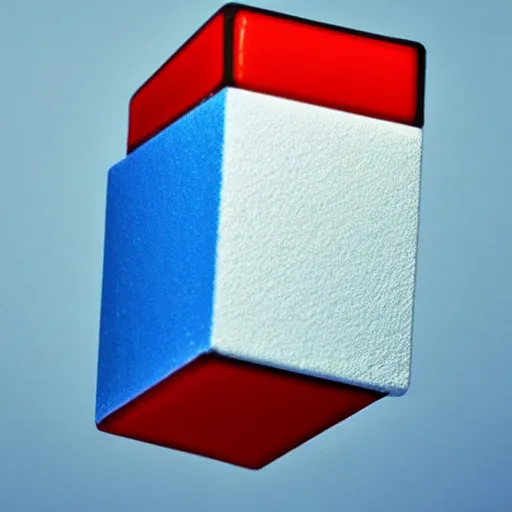 Prompt: a red cube is on top of a blue cube