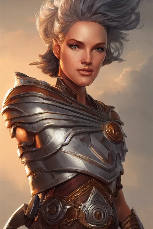 Image similar to amazon valkyrie athena, d & d, fantasy, portrait, highly detailed, headshot, digital painting, trending on artstation, concept art, sharp focus, illustration, art by artgerm and greg rutkowski and magali villeneuve