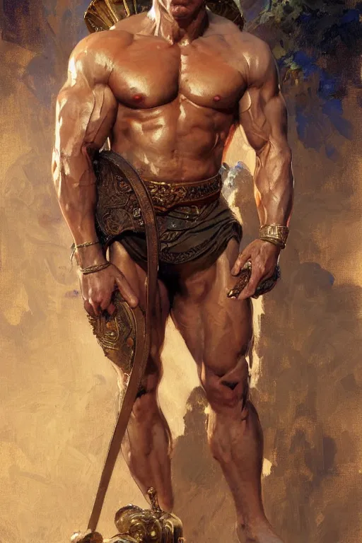 Prompt: muscular viktor orban, highly detailed painting by gaston bussiere, craig mullins, j. c. leyendecker 8 k