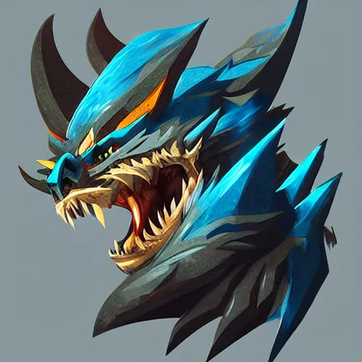 Image similar to concept art of zinogre from monster hunter, vector art, by cristiano siqueira, brush hard, highly detailed, artstation, high quality