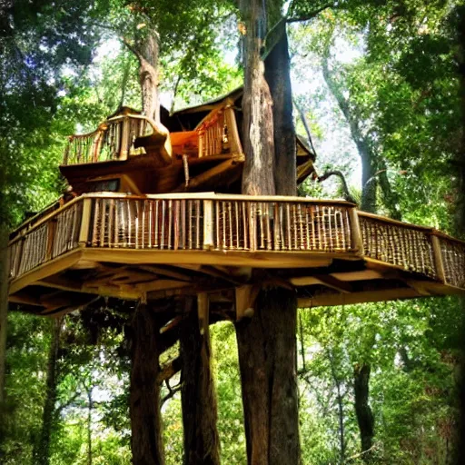 Image similar to majestic tree house