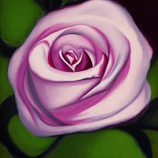 Prompt: rose by georgia okeeffe