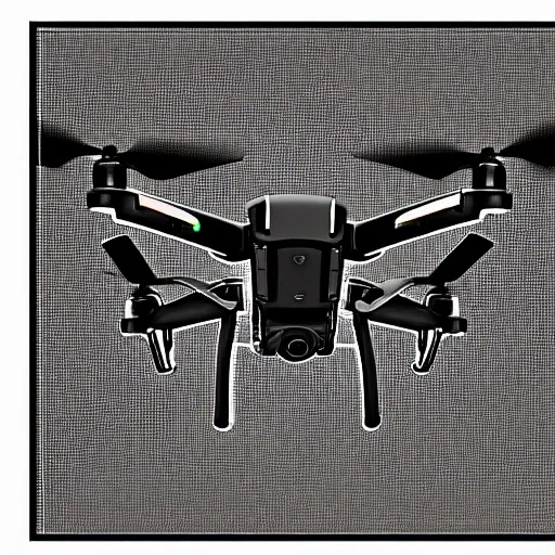 Prompt: Egyptian hieroglyphic schematic of a DJI Mavic Mini 2 drone, on papyrus