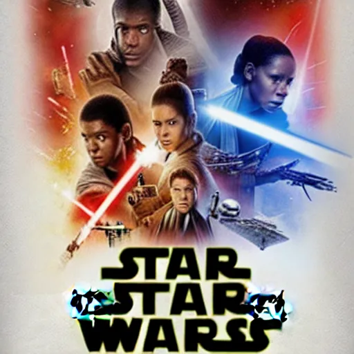 Prompt: star wars episode x movie poster - n 6
