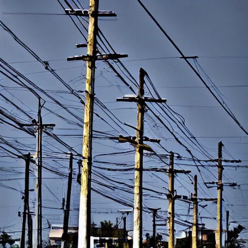 Prompt: a perfect photo of utility poles. Behance