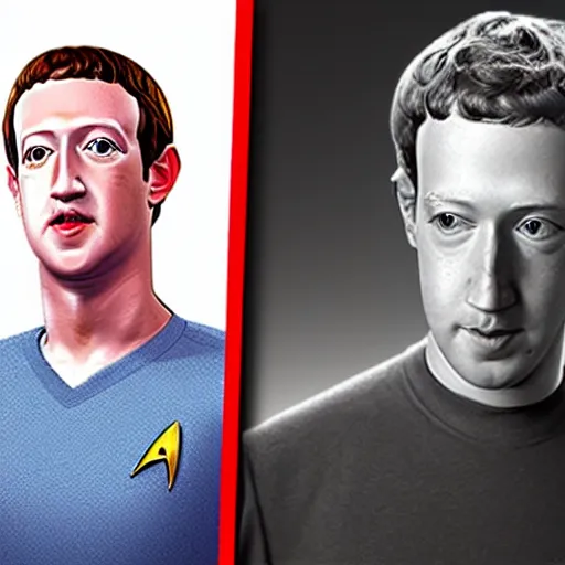 Image similar to mark zuckerberg as a character in star trek