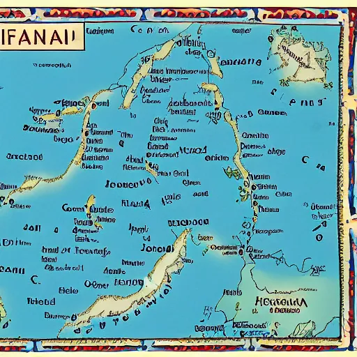 Prompt: map of finland with names
