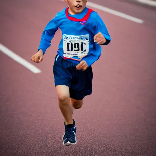 Prompt: Athletic boy running Nikon D800, 85 mm, aperture F/2.8, 1/200th second shutter speed, ISO 200