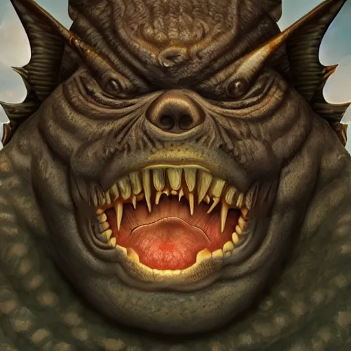 Prompt: tsathoggua, digital art, unreal engine, portrait