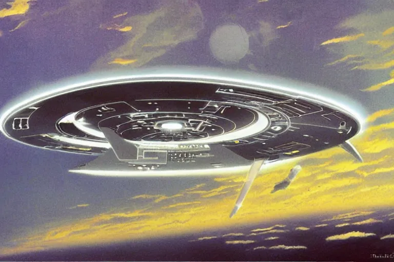Prompt: Starship-Enterprise, by Ralph MacQuarrie