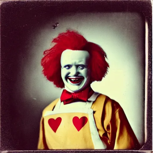 Prompt: “tin type photo of Ronald McDonald” - n 4