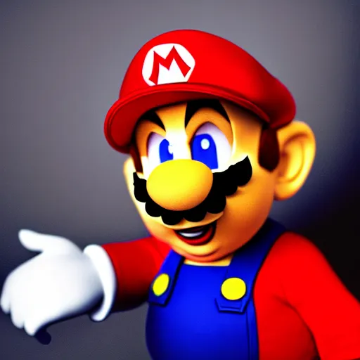 Image similar to uhd candid photo of hyperdetailed photorealistic donald trump dressed as super mario. correct face, cinematic lighting, photo by annie leibowitz, and steve mccurry.