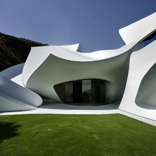 Image similar to house designed by zaha hadid