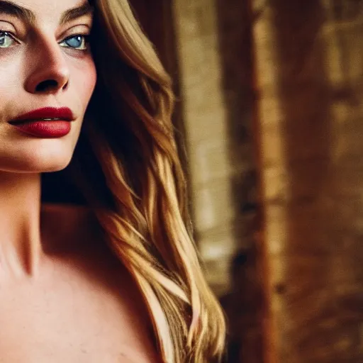 Prompt: a beautiful medium - shot of margot robbie, harley queen, beautiful natural backlight, bokeh, by terry richardson