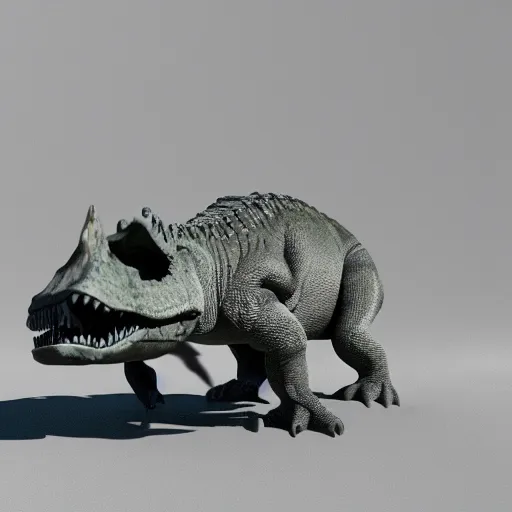 Image similar to photography, 3 d render, dinosaur, sand