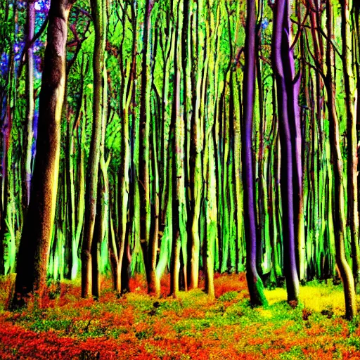 Image similar to rainbow forest