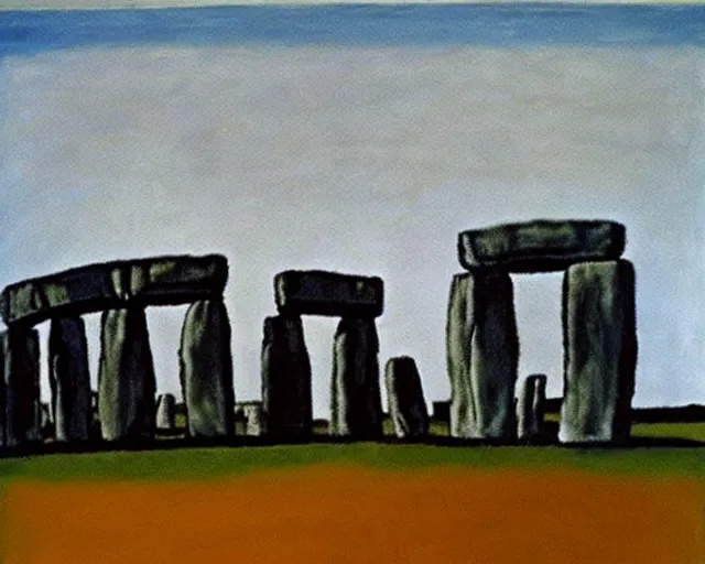 Image similar to Painting of Stonehenge by Mark Rothko