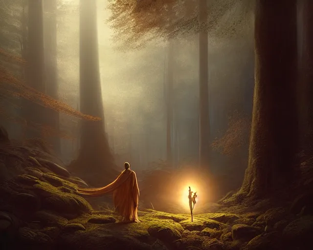 Image similar to liam neeson as a genie in a lamp, in a forest. magical atmosphere. art by greg rutkowski. highly detailed 8 k. intricate. lifelike. soft light. nikon d 8 5 0.