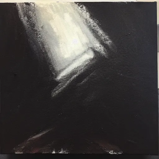 Prompt: “a storm oil on black canvas”