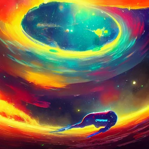 Image similar to a detailed painting of a space serpent floating in space in a sea of colorful sea of stars, by alena aenami, petros afshar and greg rutkowski trending on artstation, deviantart, dragon scales, stars