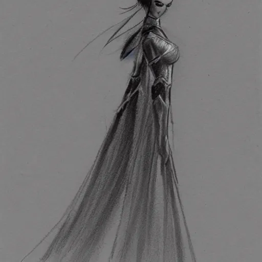 Image similar to milt kahl sketch of victoria justice as princess padme from star wars episode 3