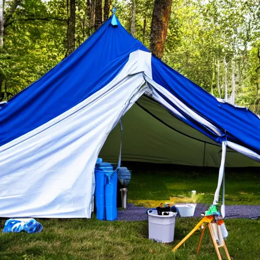 Image similar to painting a tent