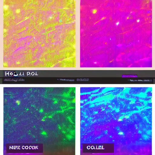 Prompt: holographic opal colors, texture pack