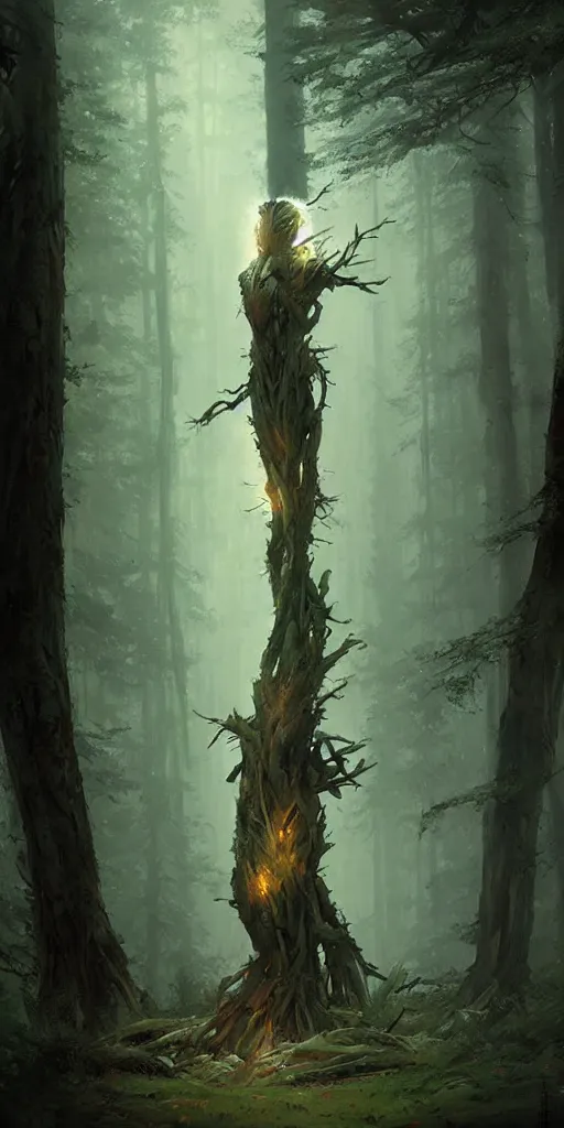 Image similar to Spirit soul of forest, by Greg Rutkowski