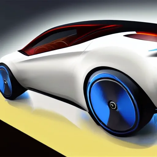 Prompt: concept art of new electric car, beautiful, prize winning