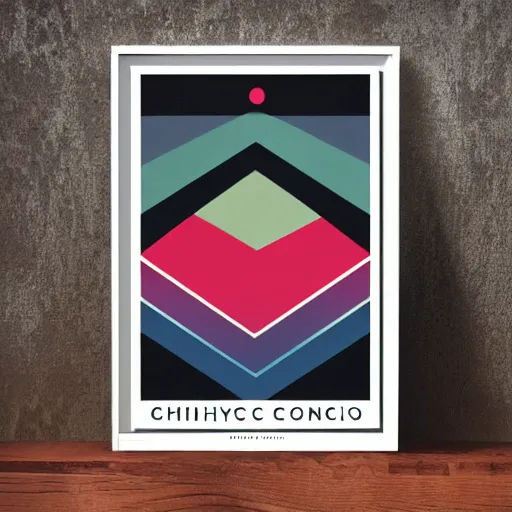 Image similar to tycho chillwave geometric posterpunk printcore