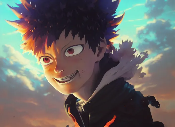 Prompt: highly detailed portrait of a demon, in my hero academia, stephen bliss, 8 k, unreal engine, fantasy art by greg rutkowski, loish, rhads, ferdinand knab, makoto shinkai and lois van baarle, ilya kuvshinov, rossdraws, tom bagshaw, global illumination, radiant light, detailed and intricate environment