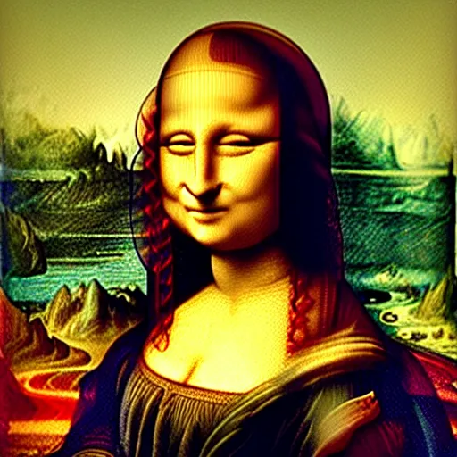 Image similar to mona lisa scream of munch