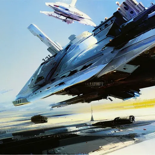 Image similar to minimalist concept art spaceship, long deliberate brushstrokes, concept art oil painting, textured paint by john berkey