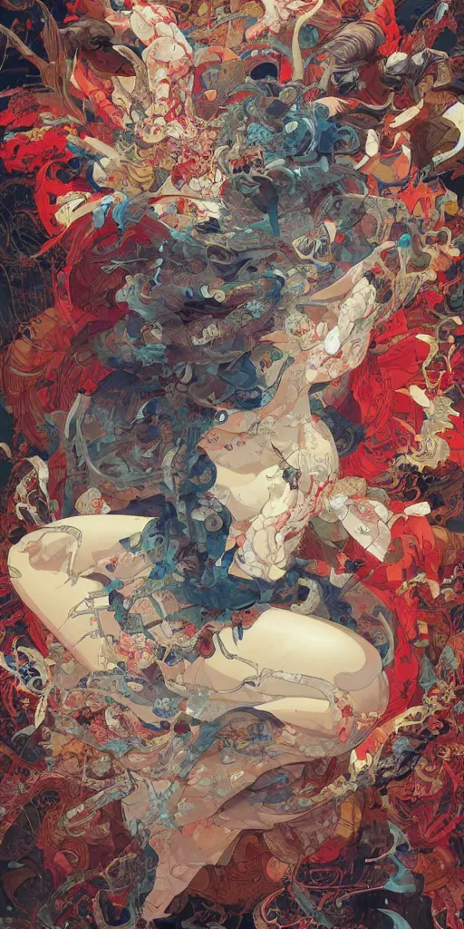 Image similar to orientalism painting by james jean and katsuhiro otomo and erik jones, inspired by akira anime, smooth texture, intricate oil painting, high detail illustration, sharp high detail, long exposure city pop