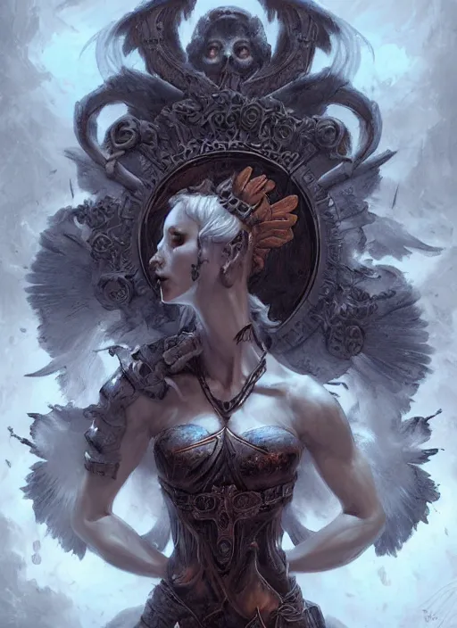 Image similar to digital _ painting _ of _ goddess of death _ by _ filipe _ pagliuso _ and _ justin _ gerard _ symmetric _ fantasy _ highly _ detailed _ realistic _ intricate _ port