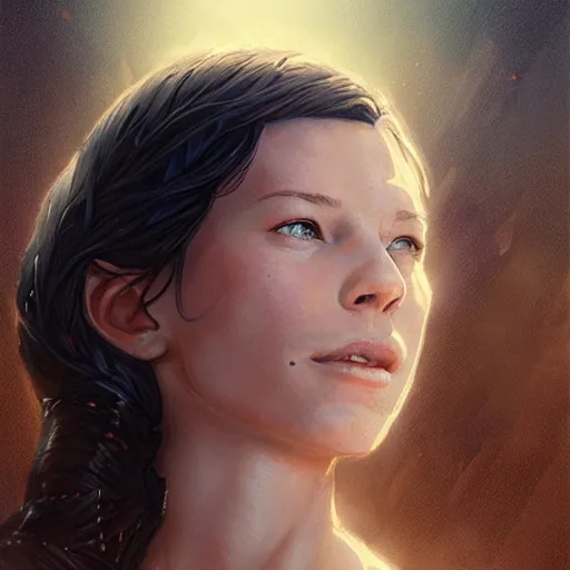 Prompt: young evangeline lilly as slave, digital illustration, by artgerm and greg rutkowski,