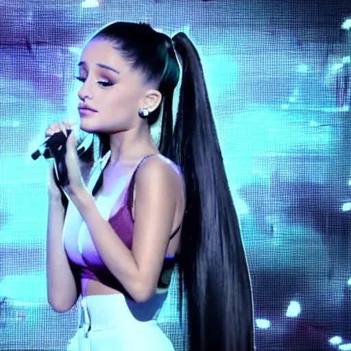 Image similar to ariana grande in 4d dimension 4k