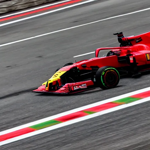 Image similar to charles leclerc winning the monza grand prix. dslr, raw file, 4 k