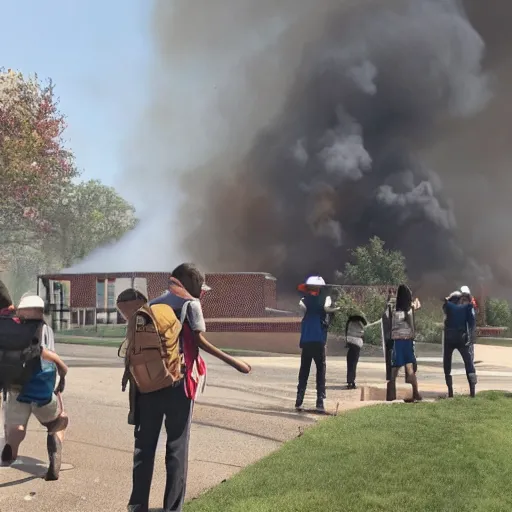 Image similar to school on fire