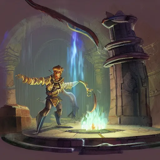 Image similar to sorcerer in castle tower laboratory high fantasy concept art