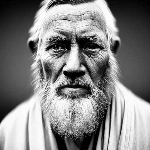 Image similar to obi - wan kenobi closeup by lee jeffries