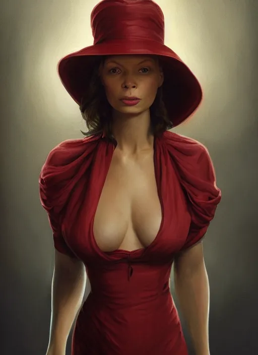 Image similar to portrait of Rebecca Ferguson as Rose The Hat in Doctor Sleep (2019), highly detailed, centered, solid color background, digital painting, artstation, concept art, smooth, sharp focus, illustration, artgerm, donato giancola, Joseph Christian Leyendecker, Les Edwards, Ed Repka, WLOP