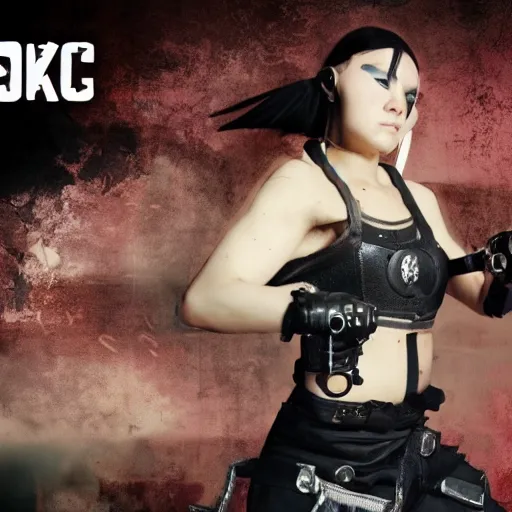 Prompt: a female cybernetic punk/martial-artists in a combat stance Photorealistic HD 8k highlights and shadow detailed High Resolution