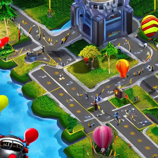 Image similar to bloons tower defense monkey 3 d ray tracing render, intricate, 8 k