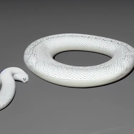 Image similar to white snake 3 d realistic soft light