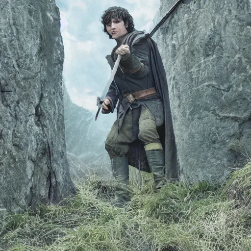 Image similar to Daniel Radcliffe as Frodo in lord of the rings