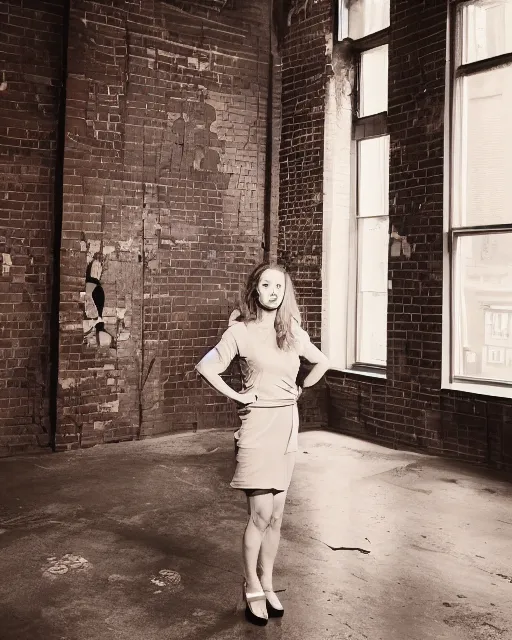 Prompt: photographic portrait of Medusa in New York loft full body Annie Leibovits